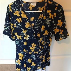 Floral Wrap Shirt